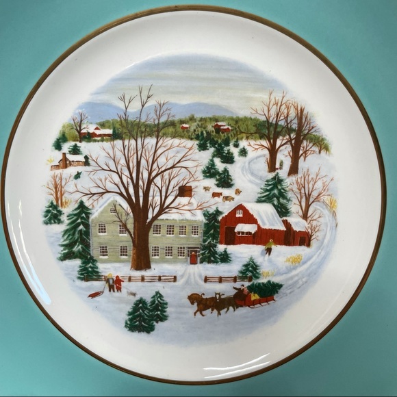 Vintage Avon Christmas Plate 1973 With Orig Box - Picture 3 of 7